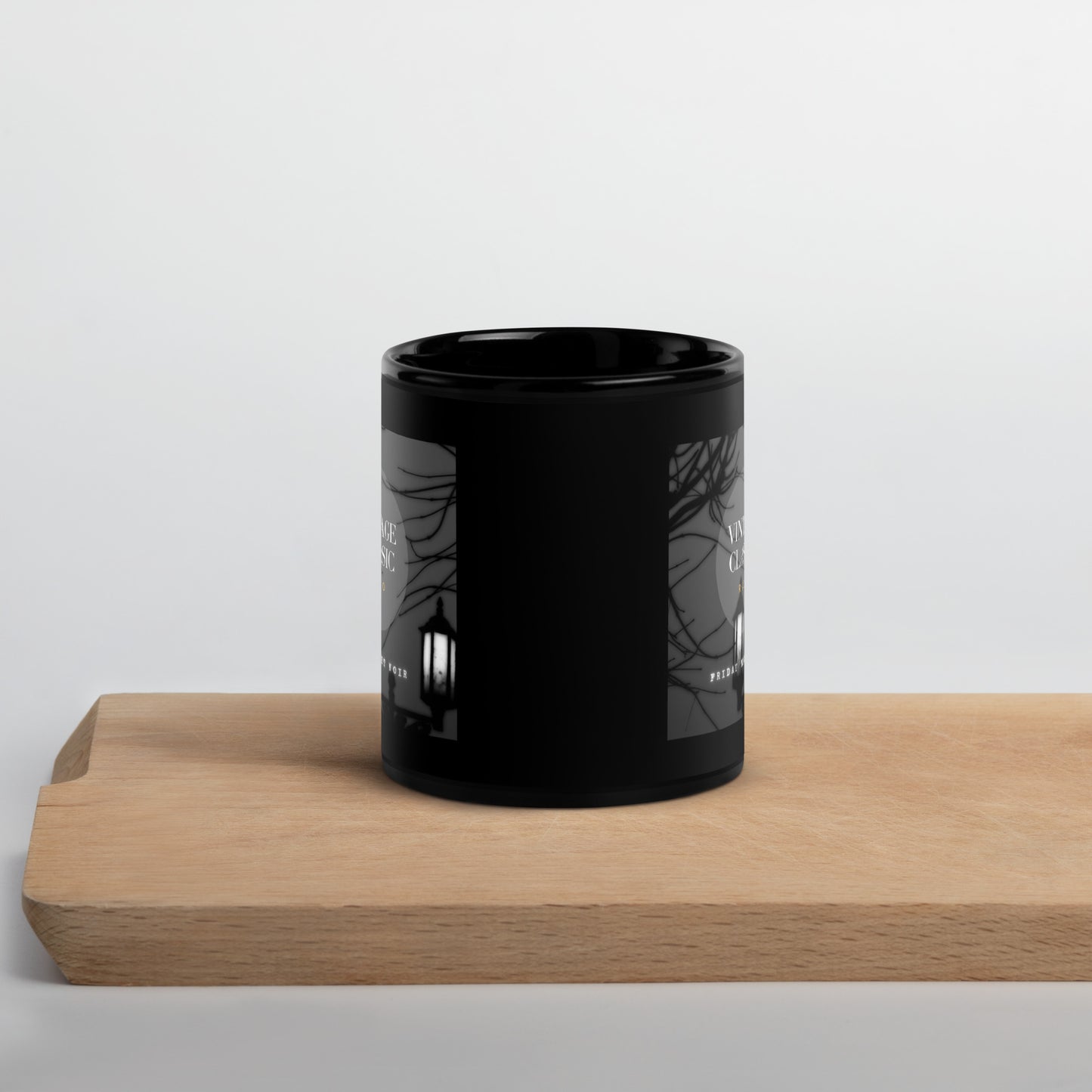 Friday Night Noir Black Glossy Mug