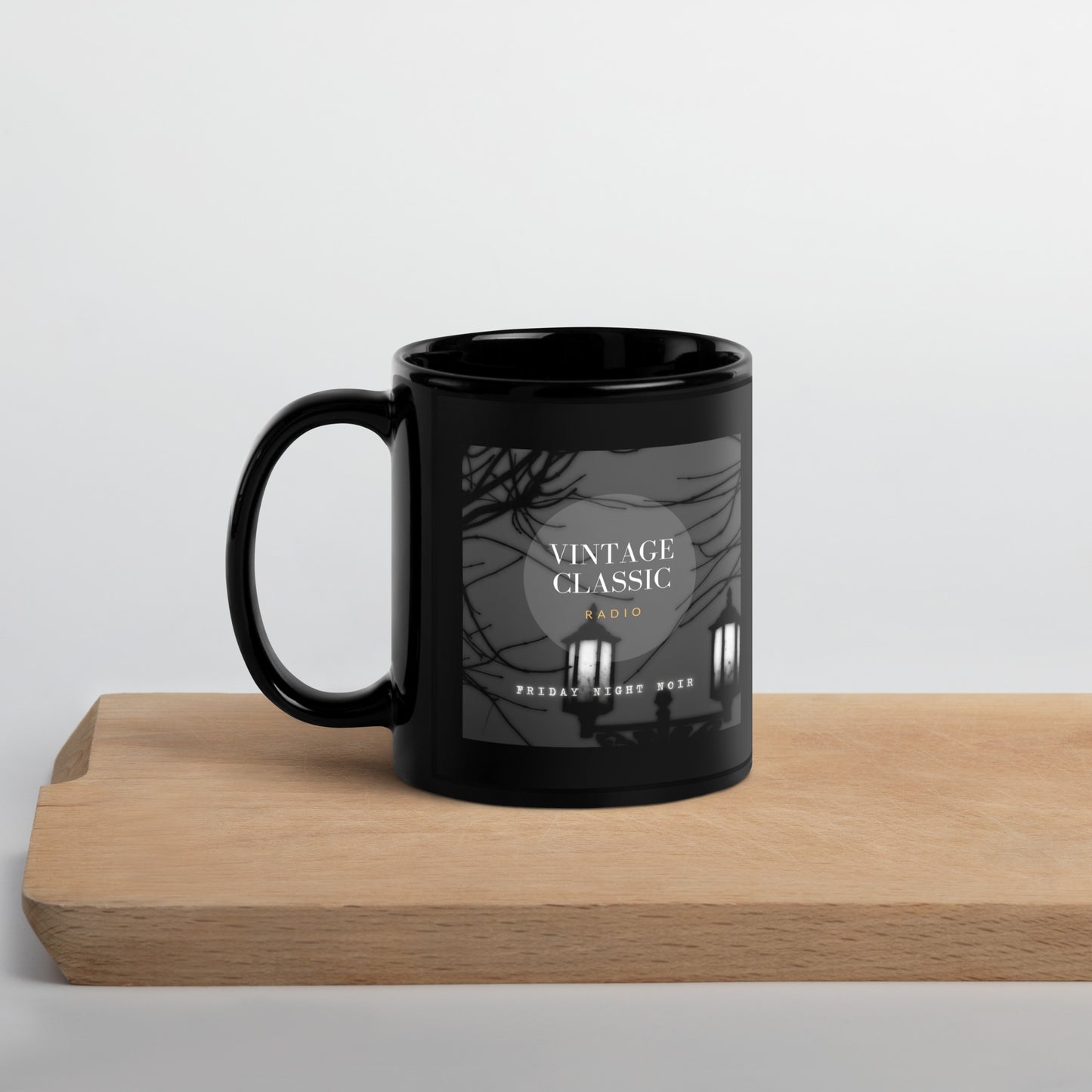 Friday Night Noir Black Glossy Mug