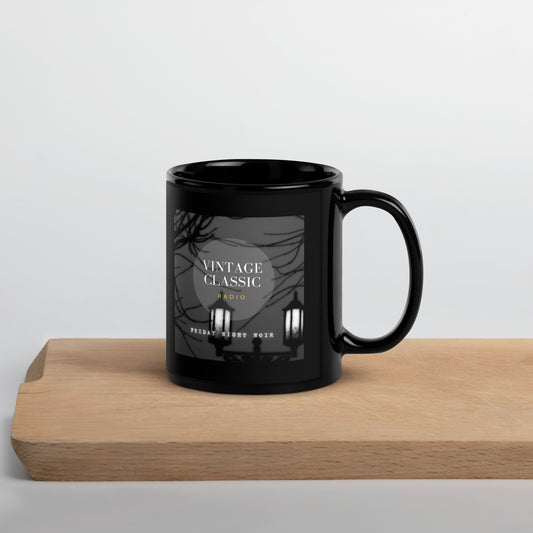 Friday Night Noir Black Glossy Mug